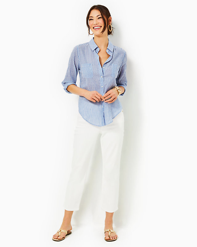 Sea View Button Down Top | Lilly Pulitzer Outlet | Lilly Pulitzer Outlet - LillypulitzerOutlets