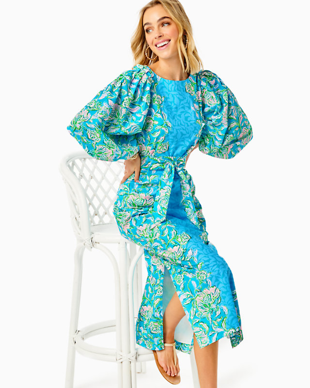 Barbara 3/4 Sleeve Cotton Maxi Dress | Lilly Pulitzer Outlet - LillypulitzerOutlets