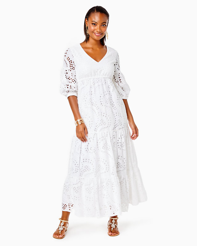 Breanne Eyelet Maxi Dress | Lilly Pulitzer Outlet - LillypulitzerOutlets