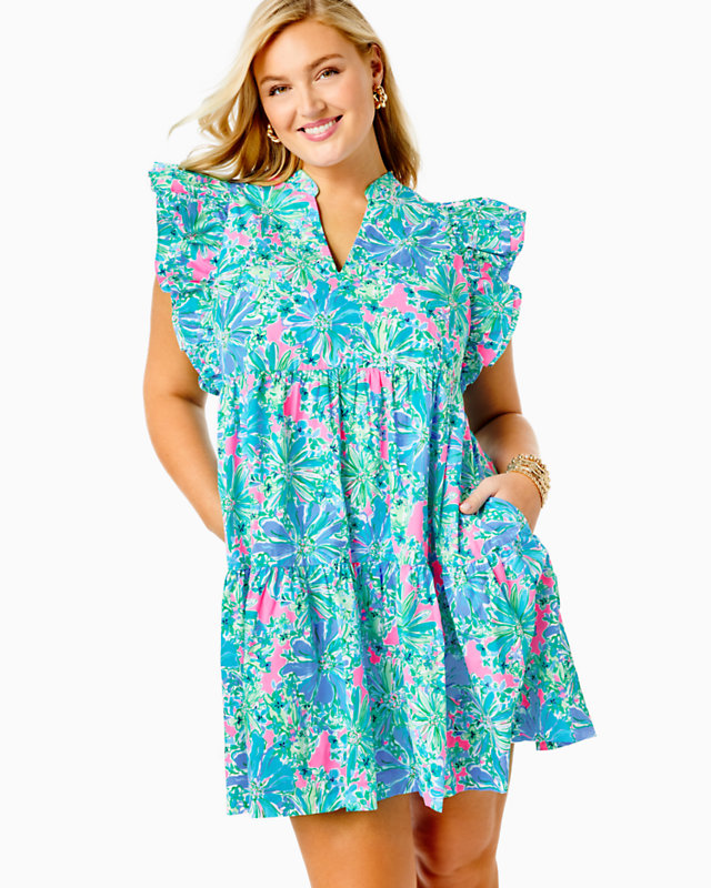 Aldena Ruffle Sleeve Cotton Dress | Lilly Pulitzer Outlet - LillypulitzerOutlets