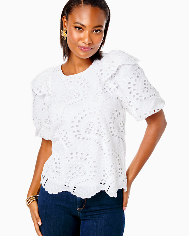 Aleena Eyelet Top | Lilly Pulitzer Outlet | Lilly Pulitzer Outlet - LillypulitzerOutlets
