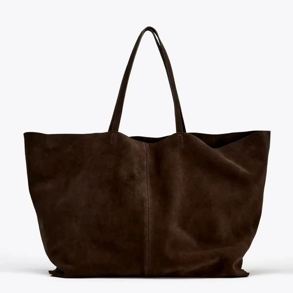 WOMEN'S LARGE SUEDE BAG, Luxury Designer New Tote Bag for Everyday Style, Large capacity Fashion Shoulder Handbag for Ladies