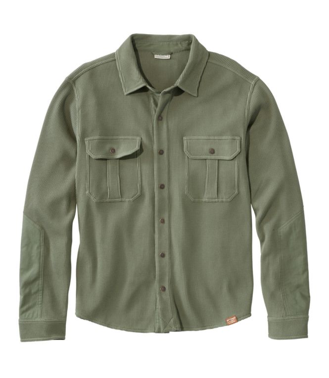 Men's BeanBuilt Waffle Overshirt, Traditional Untucked Fit - LLBeanoutlets