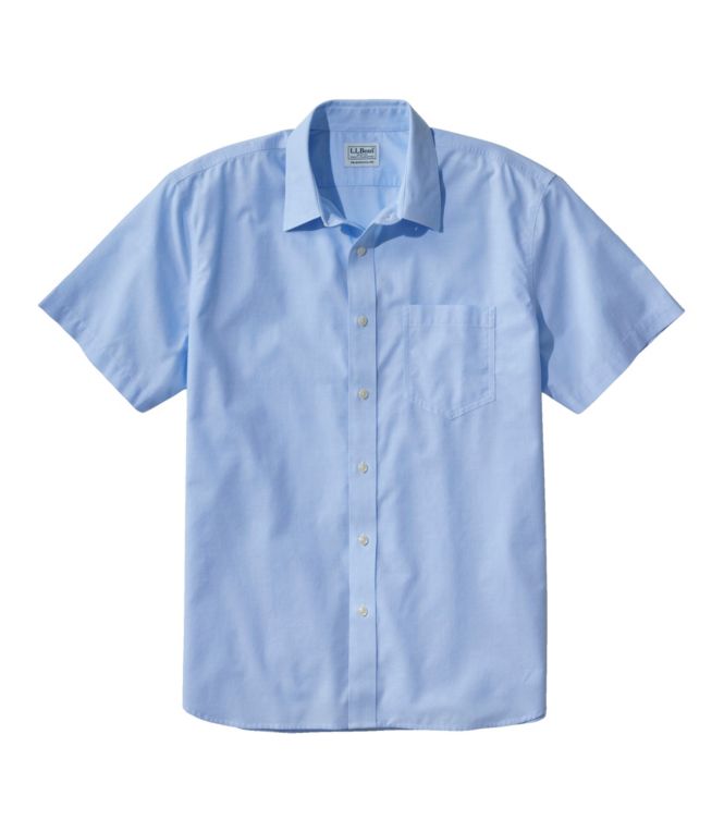 Men's Bean's Wrinkle-Free Everyday Shirt, Traditional Untucked Fit, Short-Sleeve - LLBeanoutlets