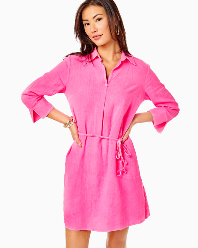 Pilar Linen Tunic Dress - LLBeanoutlets