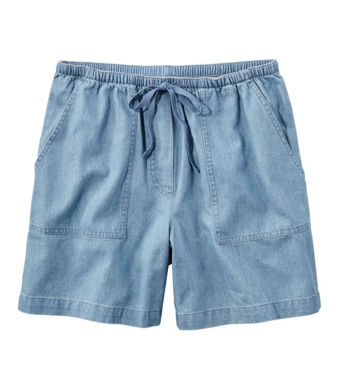 Women's Sunwashed Denim Shorts - LLBeanoutlets