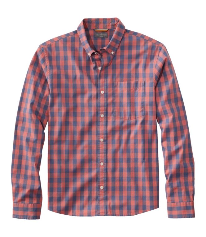 Men's Signature Stretch Poplin Shirt, Long-Sleeve, Slim Fit - LLBeanoutlets