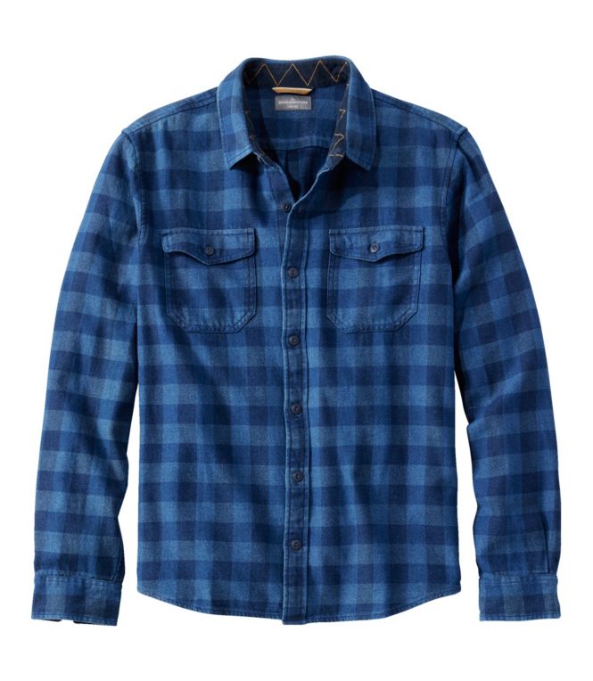 Men's Signature Washed Indigo Shirt, Long-Sleeve - LLBeanoutlets