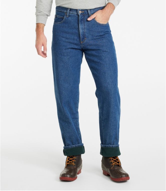 Men's Double L® Jeans, Relaxed Fit, Fleece-Lined - LLBeanoutlets
