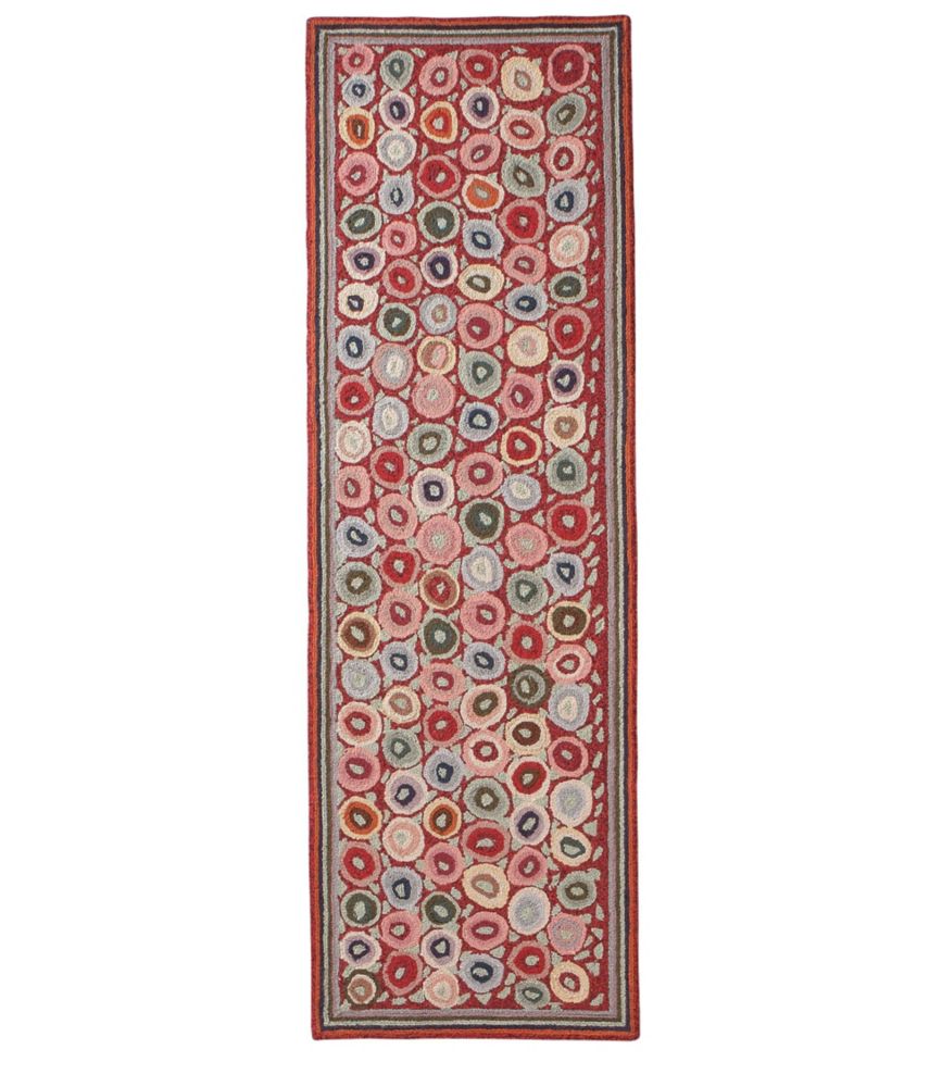 Wool Hooked Runner, Coins - LLBeanoutlets