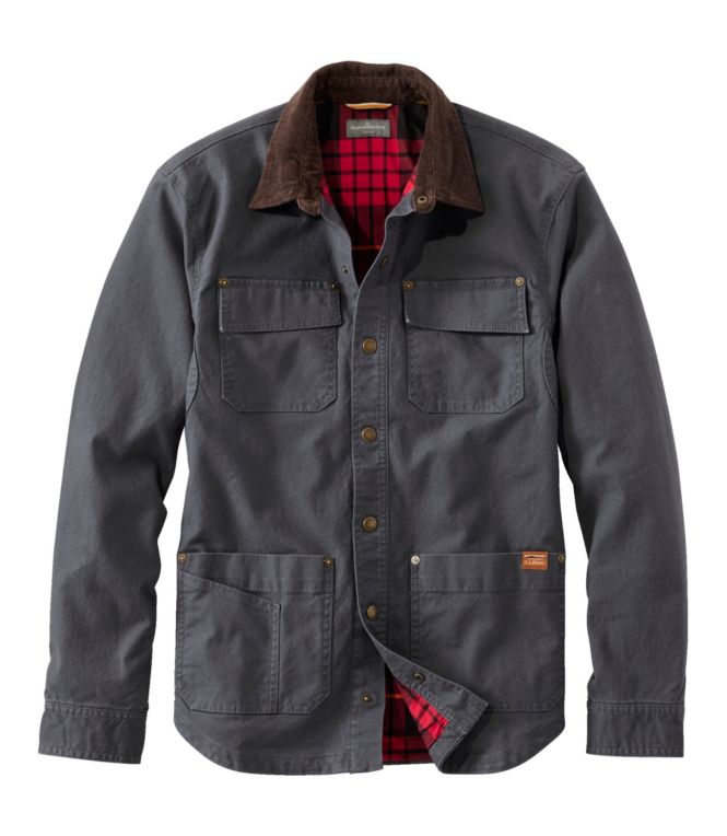 Men's Signature Lined Canvas Shirt Jac - LLBeanoutlets