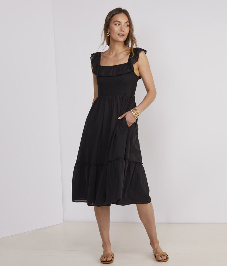 Smocked Midi Dress - LLBeanoutlets