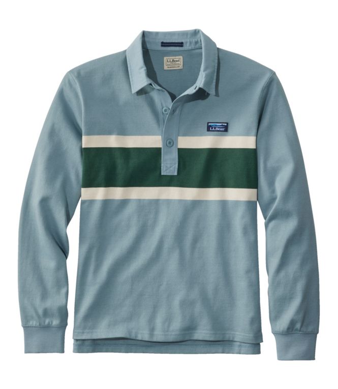 Men's Bean's Vintage Soft Rugby, Chest Stripe - LLBeanoutlets