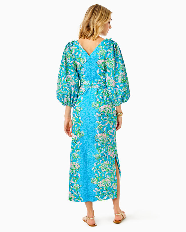Barbara 3/4 Sleeve Cotton Maxi Dress - LLBeanoutlets