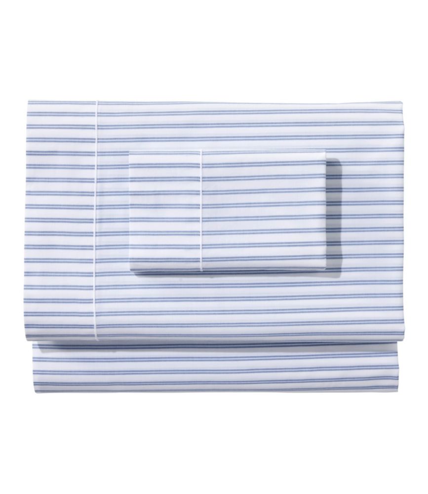 Premium Egyptian Percale Sheet Collection, Stripe - LLBeanoutlets