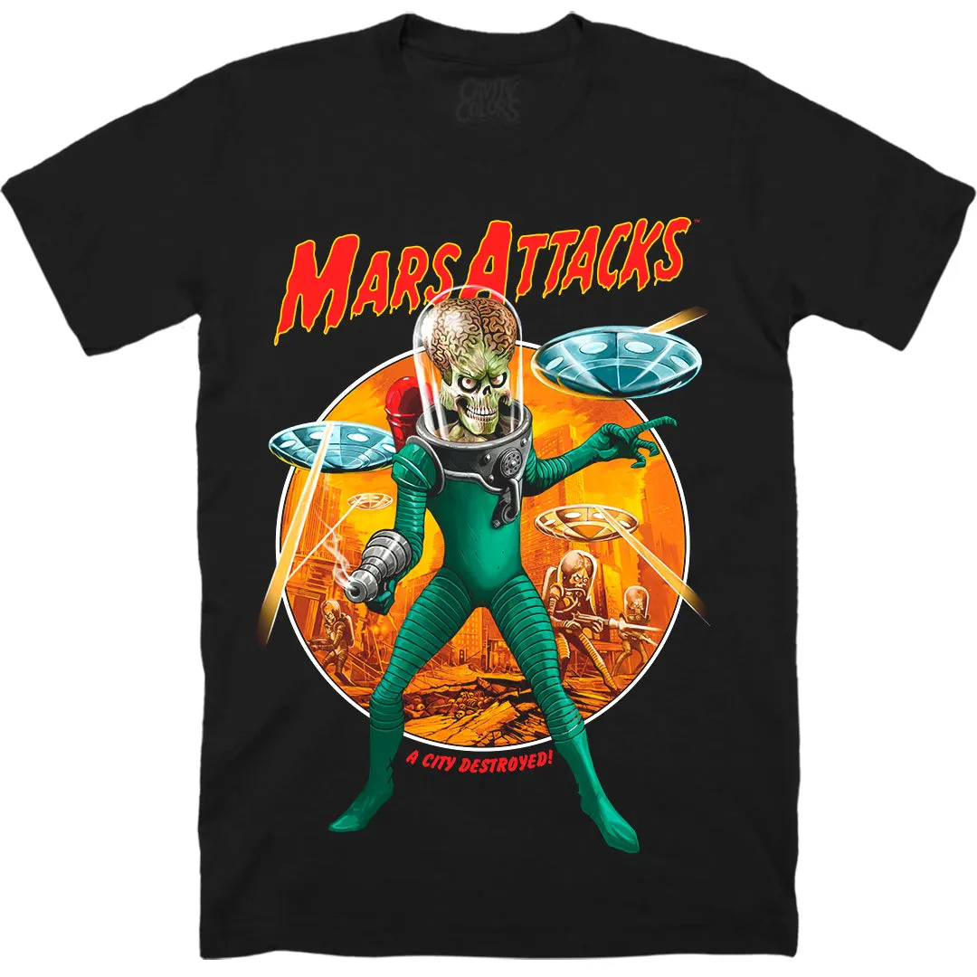 MARS ATTACKS: CITY DESTROYED - T-SHIRT - LLBeanoutlets