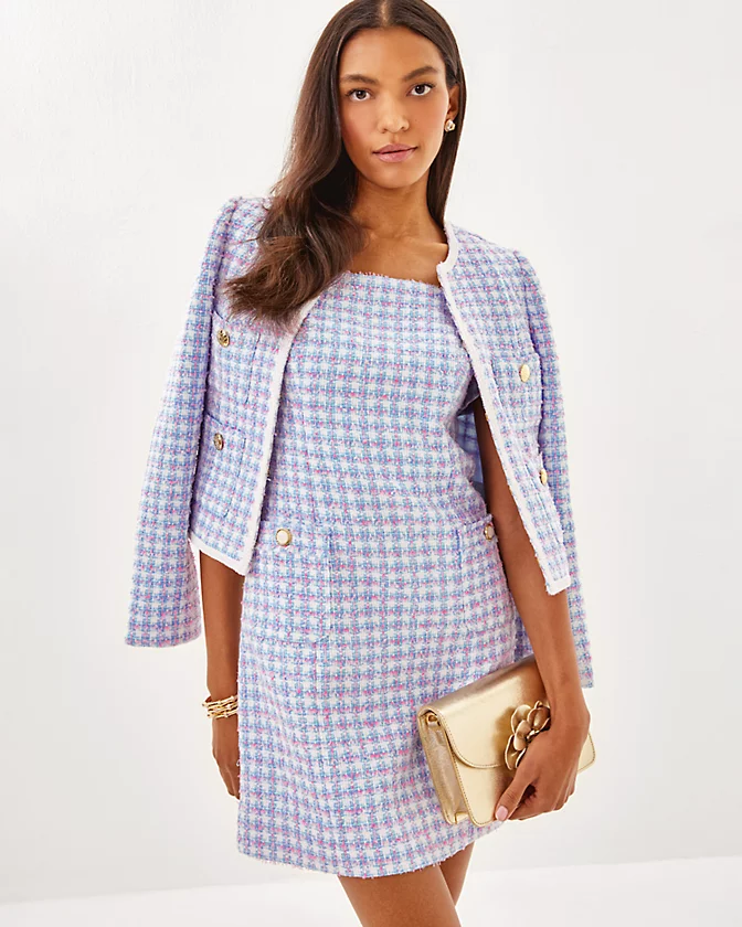 Gwynne Boucle Shift Dress - LLBeanoutlets