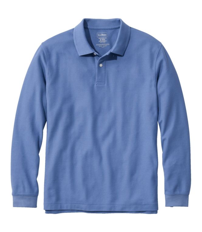 Men's Premium Double L? Polo, Long-Sleeve Without Pocket - LLBeanoutlets