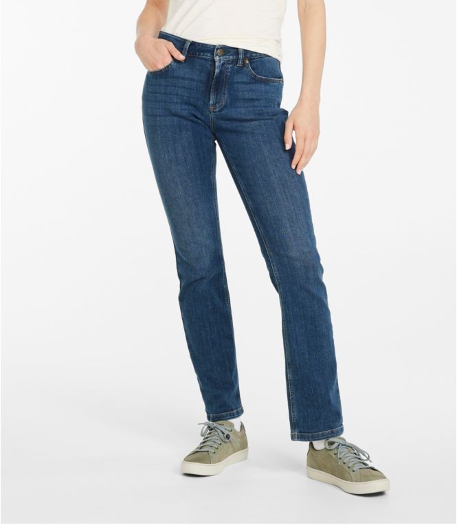 Women's BeanFlex? Jeans, Mid-Rise Straight-Leg - LLBeanoutlets