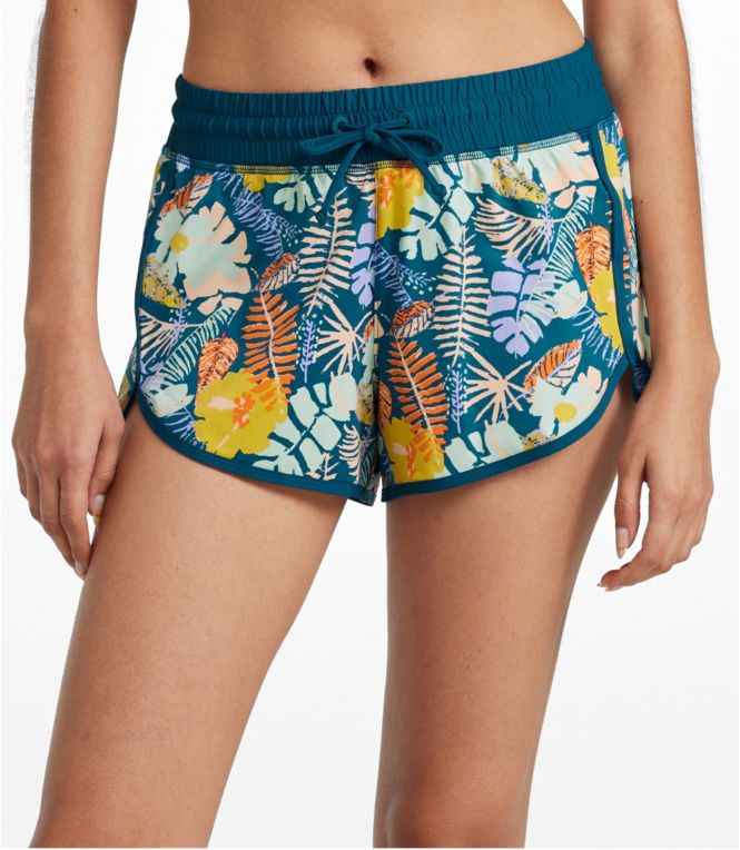 Women's UPF 50+ Knit Shorts, Print - LLBeanoutlets