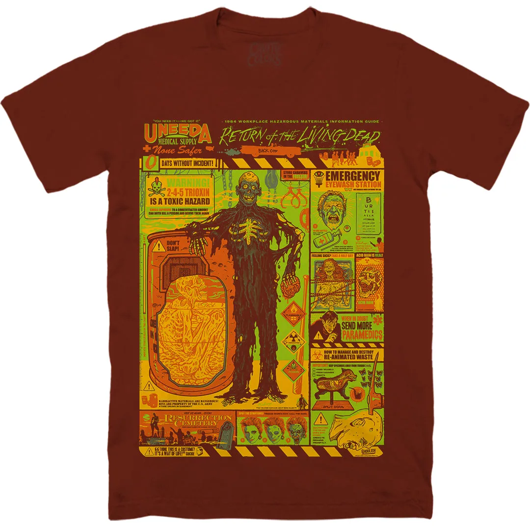 RETURN OF THE LIVING DEAD: SAFETY GUIDE - T-SHIRT (MELTDOWN VARIANT) - LLBeanoutlets