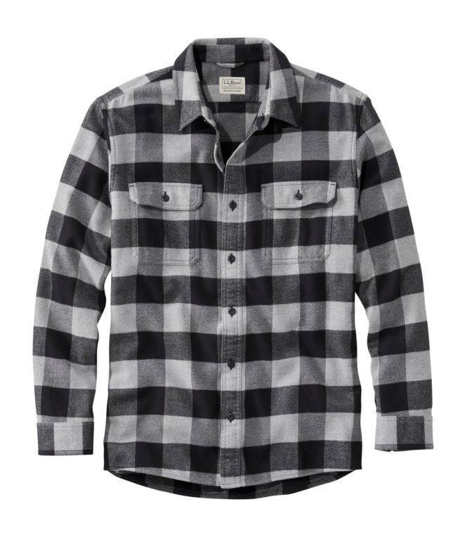 Men's Organic Flannel Shirt, Slightly Fitted - LLBeanoutlets