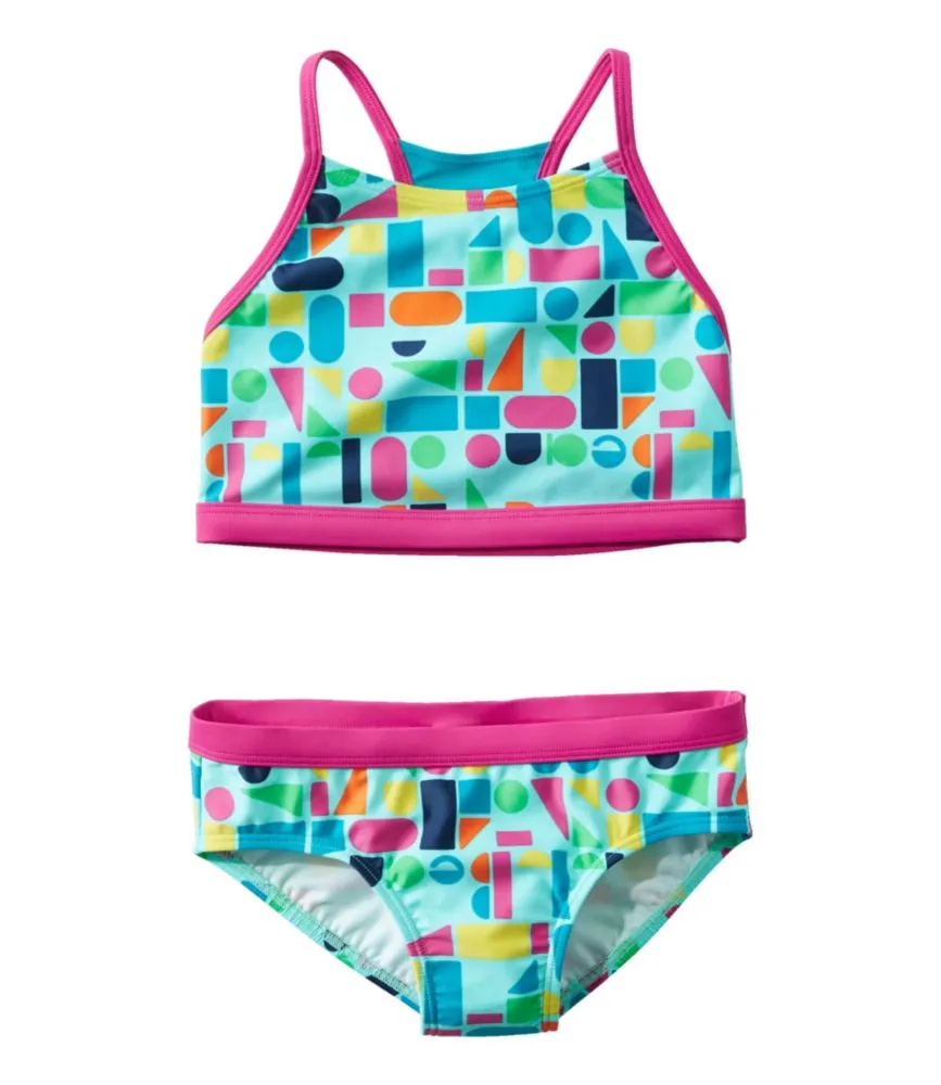 Girls' Watersports Swimwear, Crop-Top Bikini Set - LLBeanoutlets