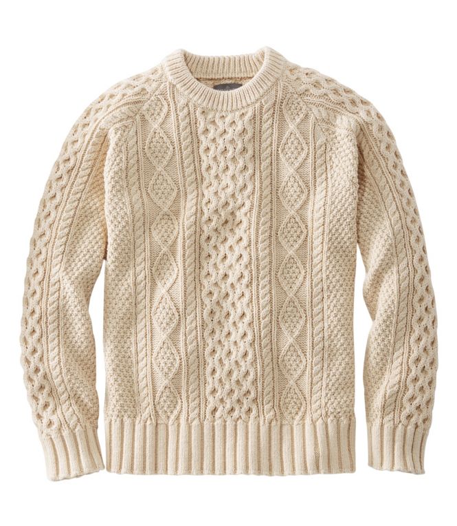 Men's Signature Cotton Fisherman Sweater - LLBeanoutlets