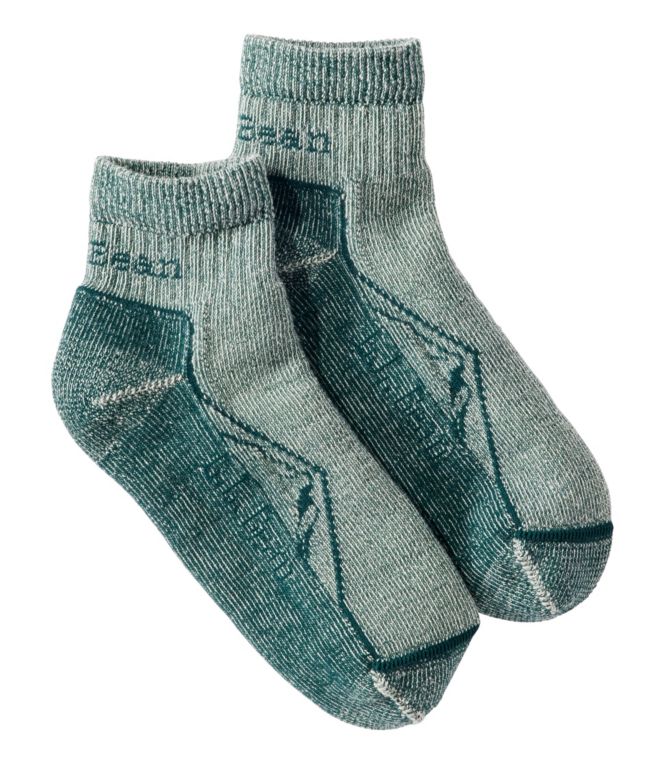 Adults' Cresta Wool Midweight Hiking Socks, Quarter-Crew - LLBeanoutlets