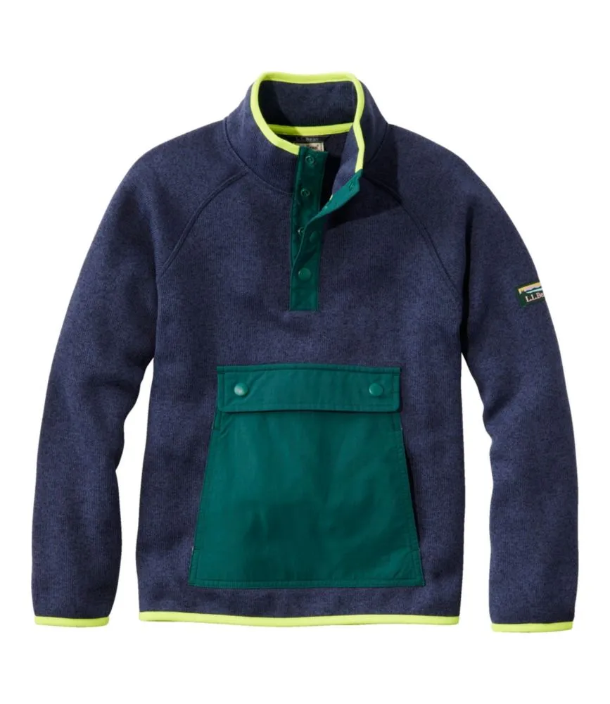 Kids' L.L.Bean Sweater Fleece, Half-Snap - LLBeanoutlets