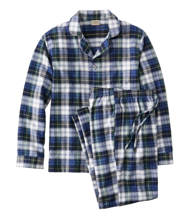 Men's Scotch Plaid Flannel Pajamas - LLBeanoutlets