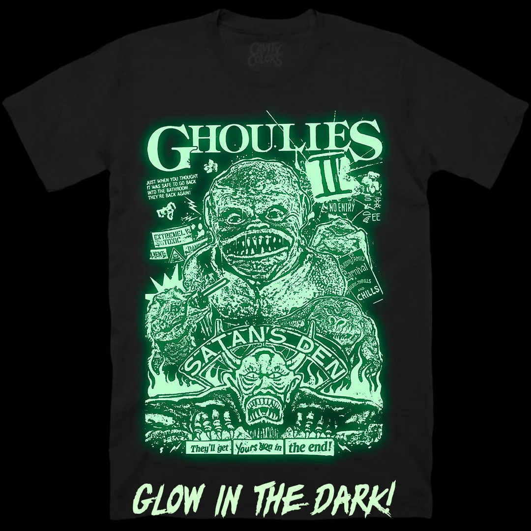 GHOULIES II: ENTER IF YOU DARE - T-SHIRT (GLOW IN THE DARK) - LLBeanoutlets