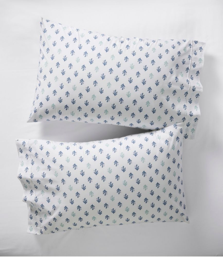 Sunwashed Percale Sheet Collection, Leaf Print - LLBeanoutlets