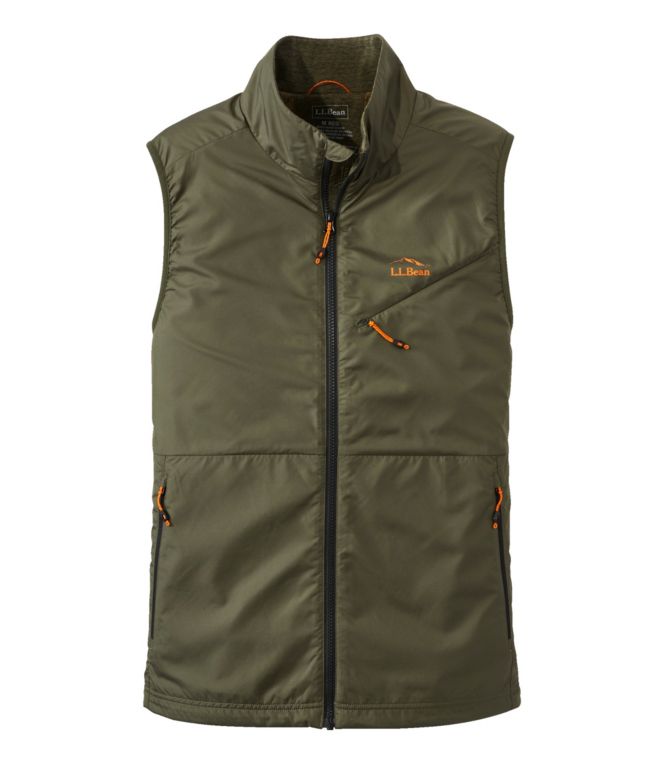 Men's Bean's Performance Fleece-Lined Windbreaker Vest - LLBeanoutlets