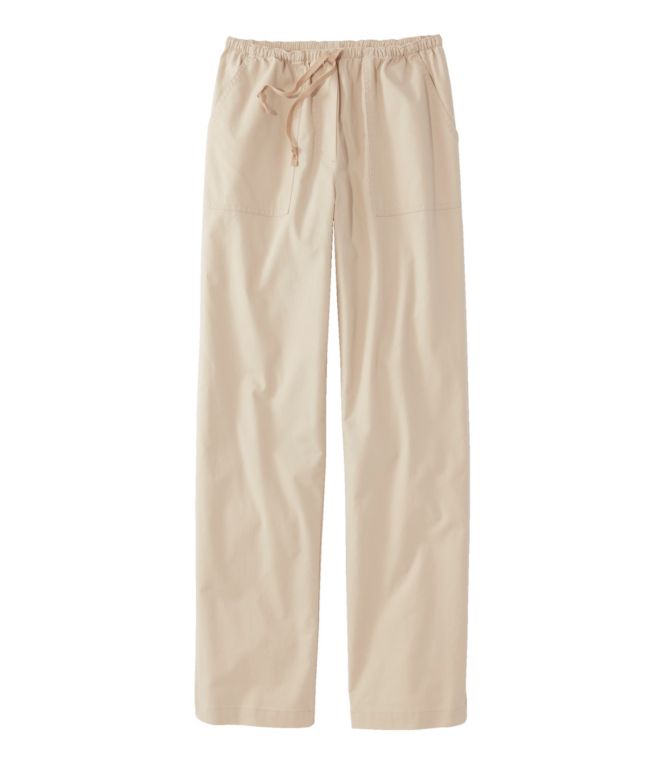 Women's Sunwashed Canvas Pants, High-Rise Straight-Leg - LLBeanoutlets
