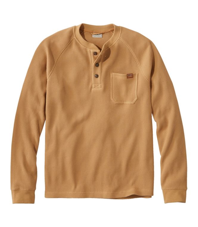 Men's BeanBuilt Waffle Henley, Traditional Untucked Fit - LLBeanoutlets