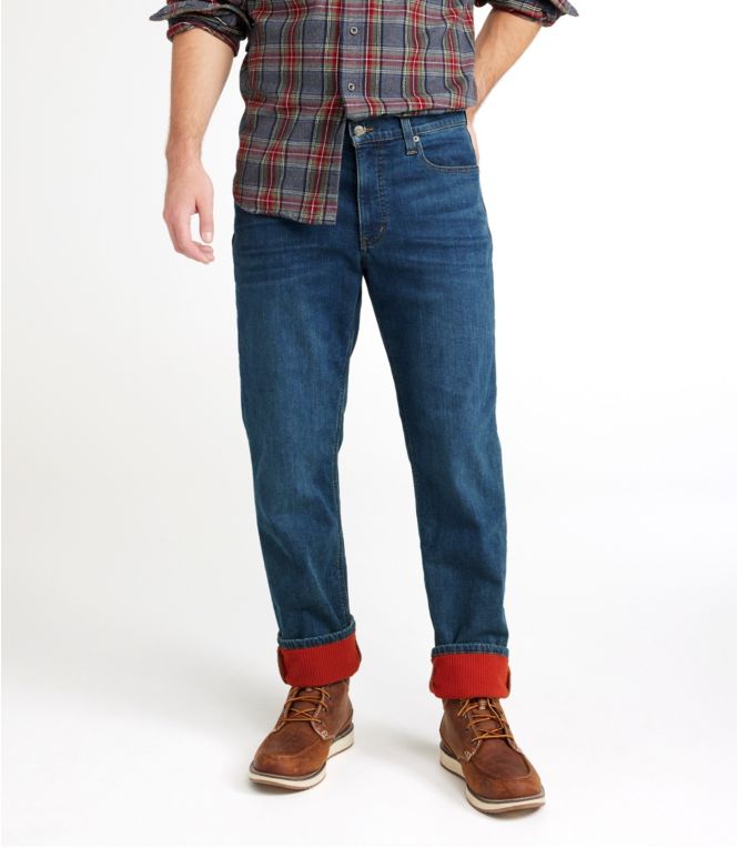 Men's BeanFlex® Jeans, Standard Athletic Fit, Fleece-Lined - LLBeanoutlets