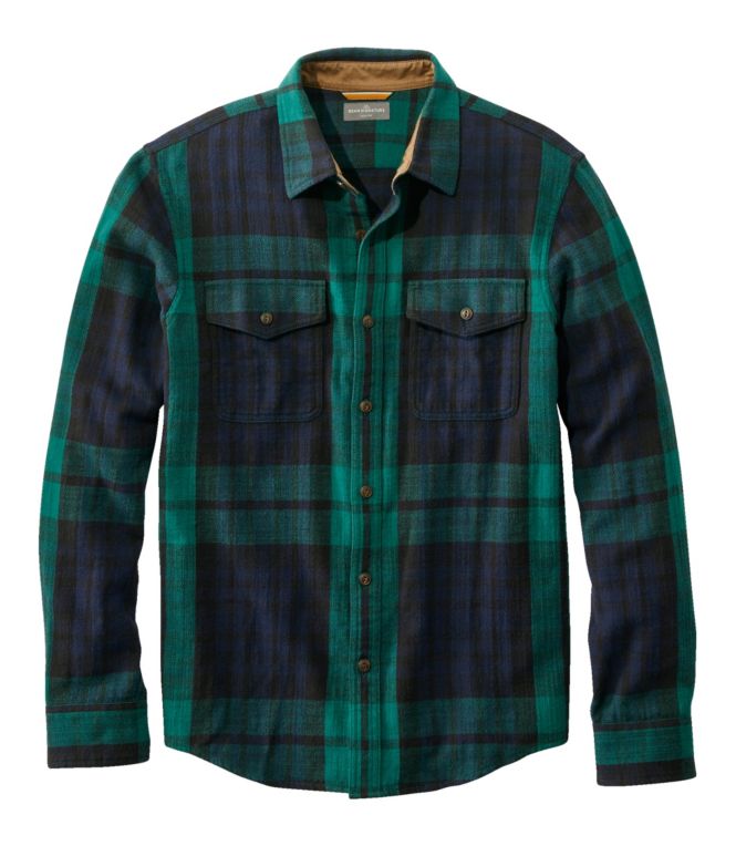 Men's Signature Heritage Textured Flannel Shirt - LLBeanoutlets