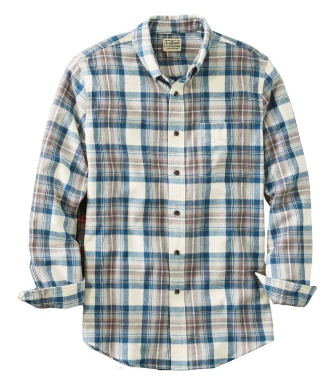 Men's Scotch Plaid Flannel Shirt, Slightly Fitted - LLBeanoutlets