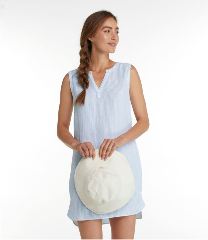 Women's Cloud Gauze Cover-Up Dress, Stripe - LLBeanoutlets