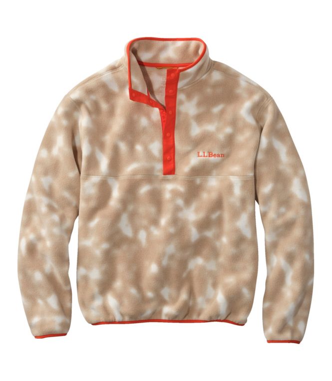 Adults' Bean's Classic Fleece Pullover, Print - LLBeanoutlets