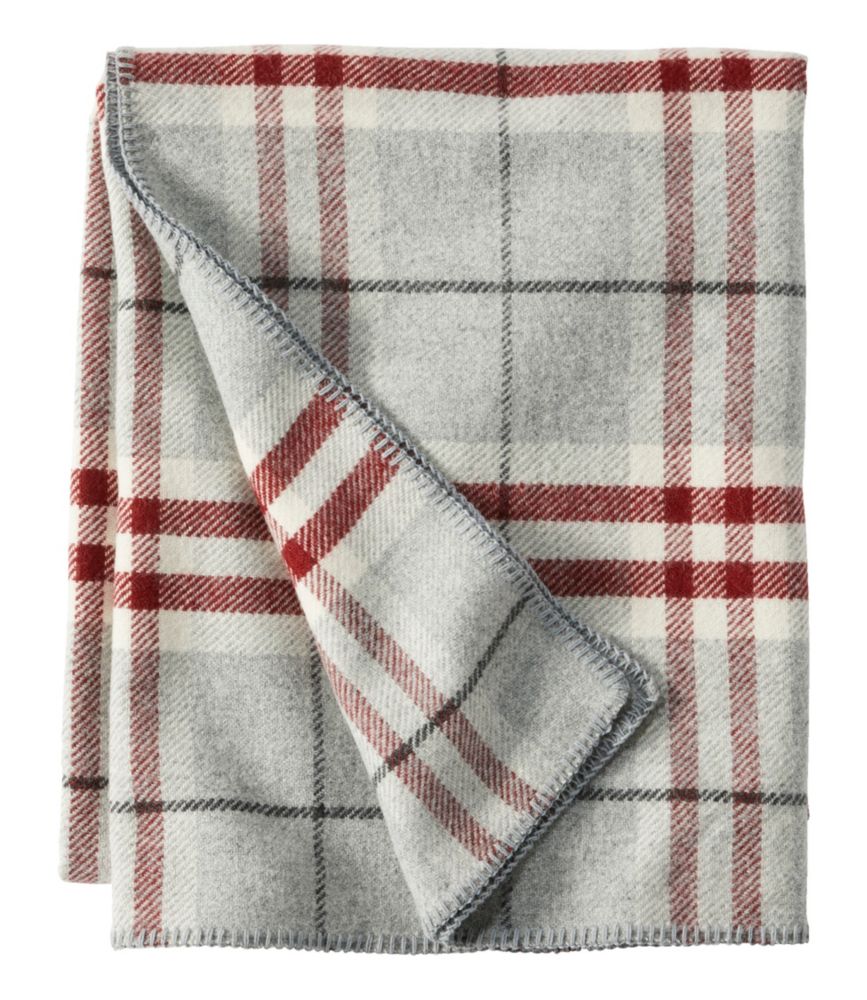 Washable Wool Blanket, Plaid - LLBeanoutlets
