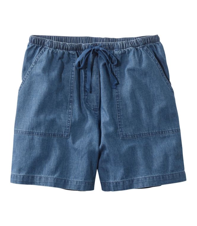 Women's Sunwashed Denim Shorts - LLBeanoutlets