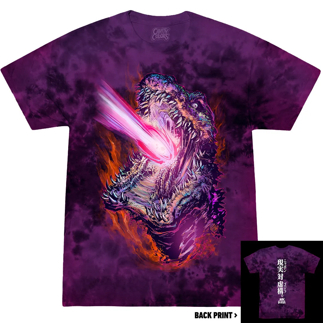 SHIN GODZILLA: WHO WILL KNOW - T-SHIRT (PURPLE ENERGY TIE DYE) - LLBeanoutlets