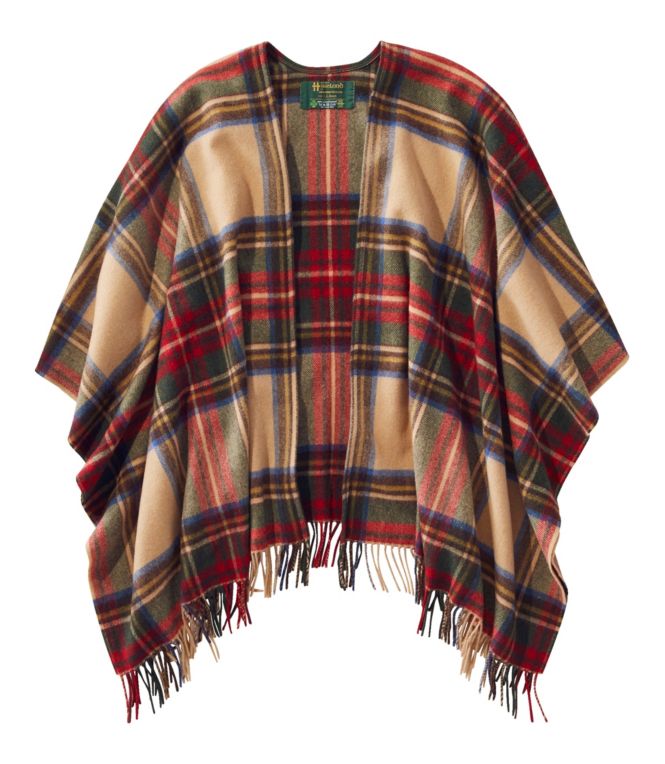 Women's L.L.Bean Poncho Scarf, Plaid - LLBeanoutlets