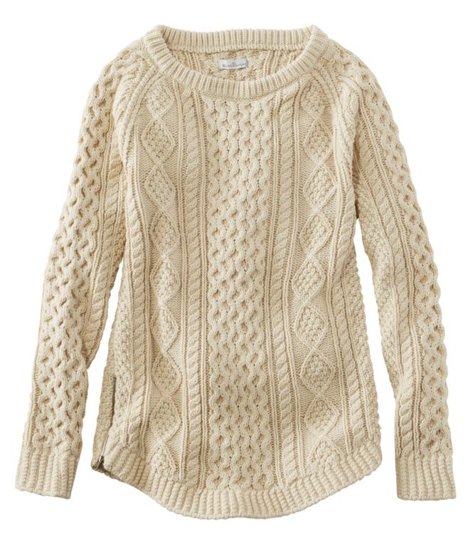 Women's Signature Cotton Fisherman Tunic Sweater - LLBeanoutlets