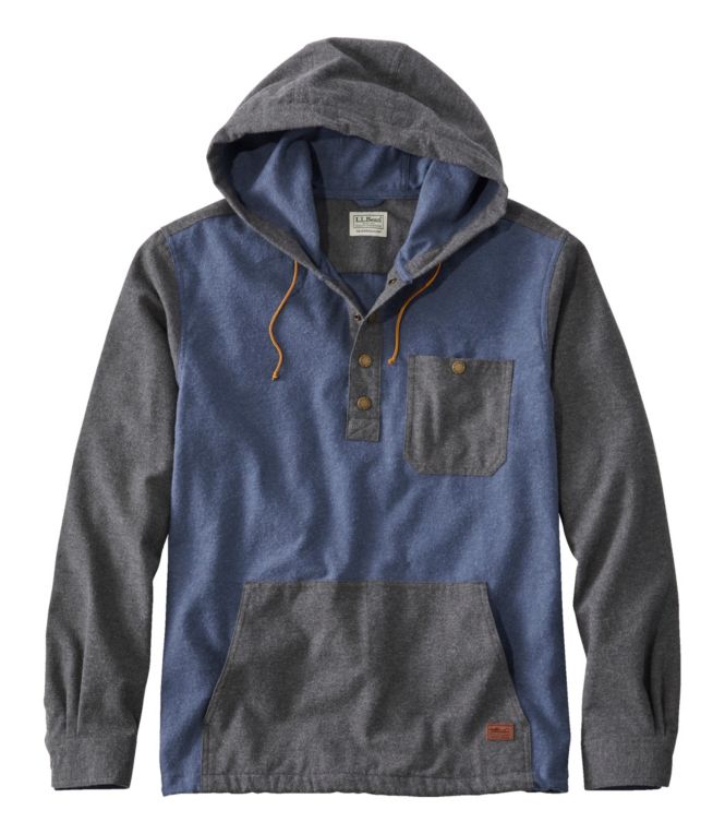Men's Scotch Plaid Flannel Shirt, Anorak, Traditional Fit, Colorblock - LLBeanoutlets