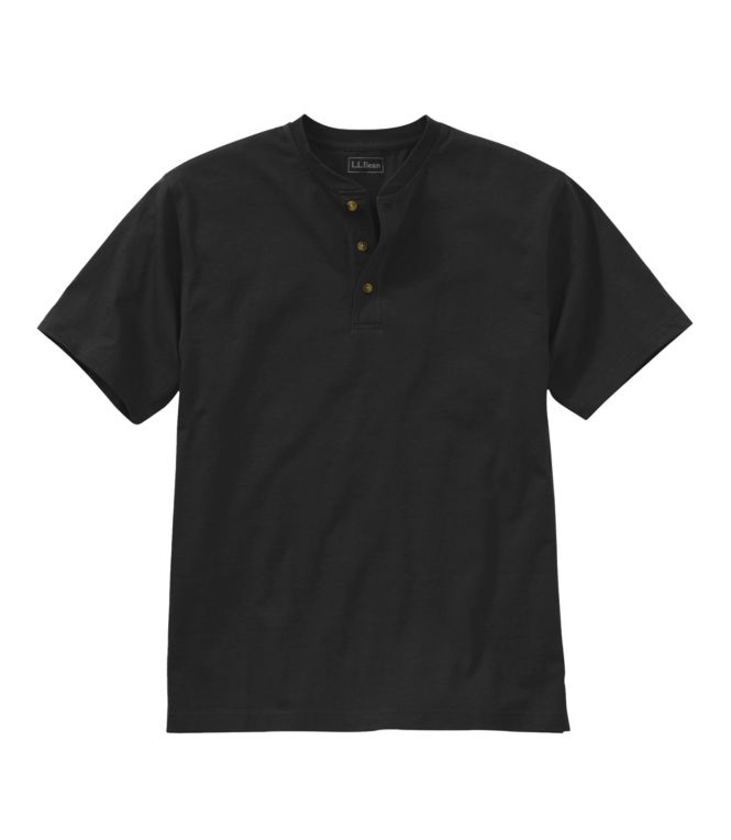Men's Carefree Unshrinkable Tee, Traditional Fit, Henley - LLBeanoutlets