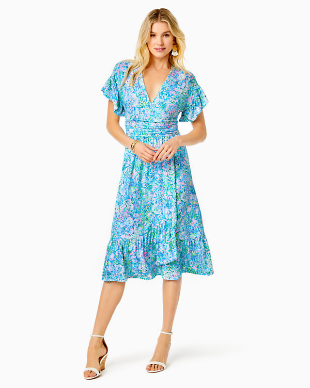 Juliet Ruffle Midi Dress - LLBeanoutlets