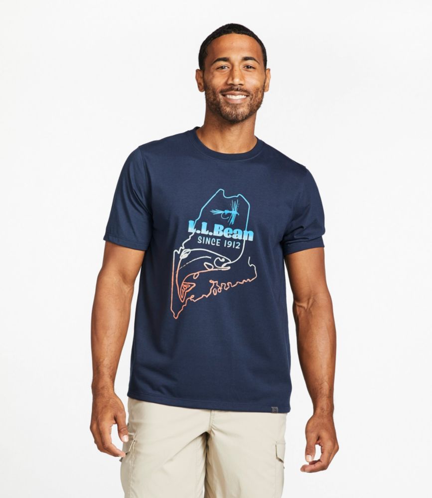 Men's Technical Fishing Graphic Tees, Short-Sleeve - LLBeanoutlets